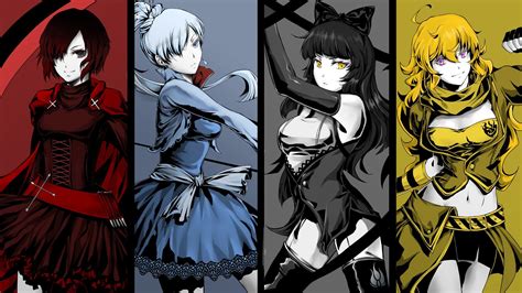 Fond Décran 1920x1080 Px Anime Blake Belladonna Ruby Rose Rwby Weiss Schnee Yang Xiao