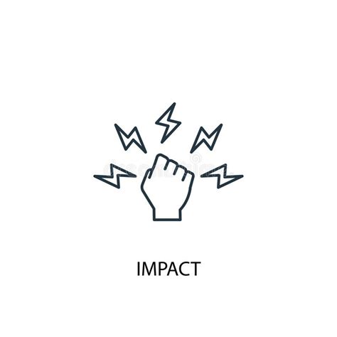 Impact Concept Line Icon Simple Element Stock Vector Illustration Of