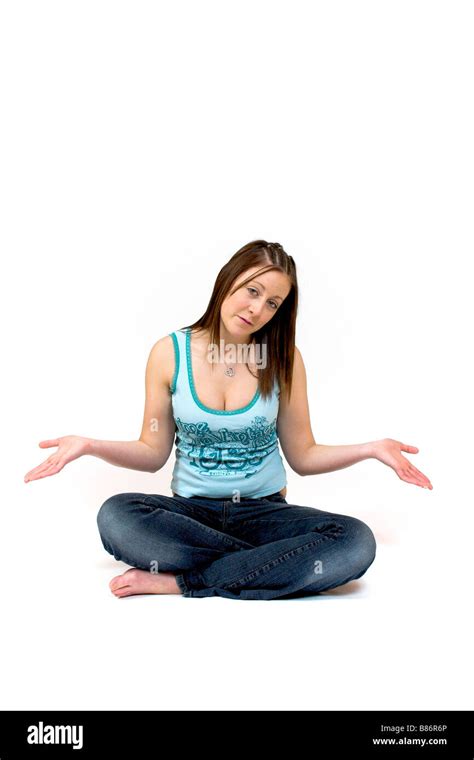 Teenage Girl Sitting Crossed Legged Hi Res Stock Photography And Images