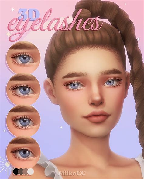 3d Eyelashes ｡part 4 Miiko Sims 4 Cc Eyes The Sims 4 Skin Sims