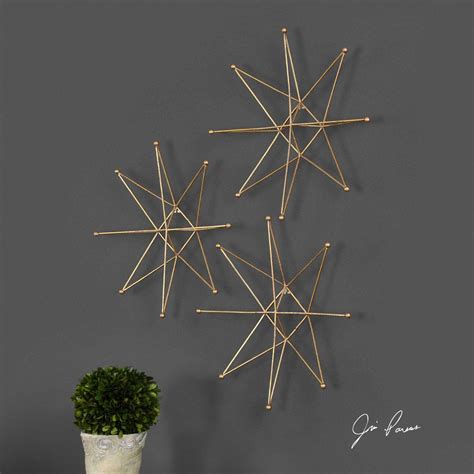 Uttermost Gold Stars Wall Art S3 Stars Wall Decor Star Wall Art