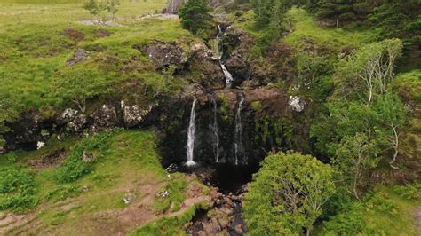 Beautiful Waterfalls Landscape In Skye Scotland Image Free Stock