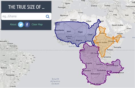 The True Size Of Countries Mercator Projection A Z Facts