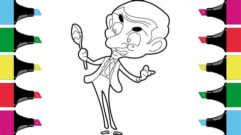 Bean plant coloring page printable. Mr Bean Coloring page| Mr Bean Bean Official Cartoon - YouTube