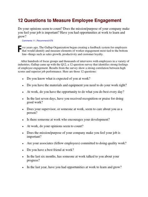 gallup 12 questions to measure employee engagement pdf