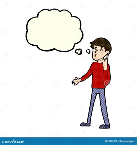 Cartoon Man Asking Question With Thought Bubble Stock Illustration Illustration Of Character
