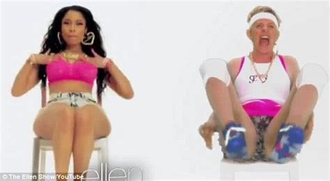 nicki minaj left red faced over ellen degeneres anaconda spoof daily mail online