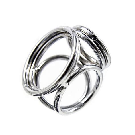 New 2 Style Metal Cock Ring Penis Ring Male Chastity Device Cage Cock