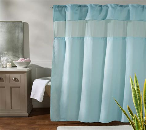 Hookless Shower Curtain With Hidden Rings Valance And Window