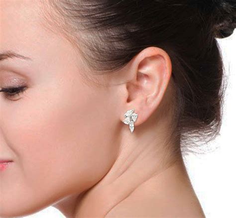 Pear Diamond Stud Earrings Swan By Sampat Jewellers 2017