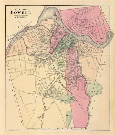 Map Of Lowell Massachusetts Tourist Map Of English