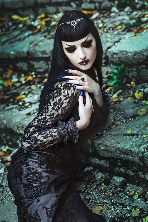 Model Obsidian Kerttu Blouse And Skirt Circlet Midnight Nymphs Ring