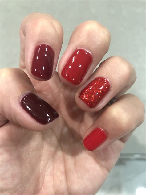 Red Love Red Acrylic Nails Nails Different Shades Of