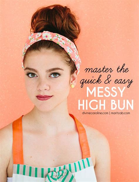 How To Create A Quick High Messy Bun More Messy High Bun Headband