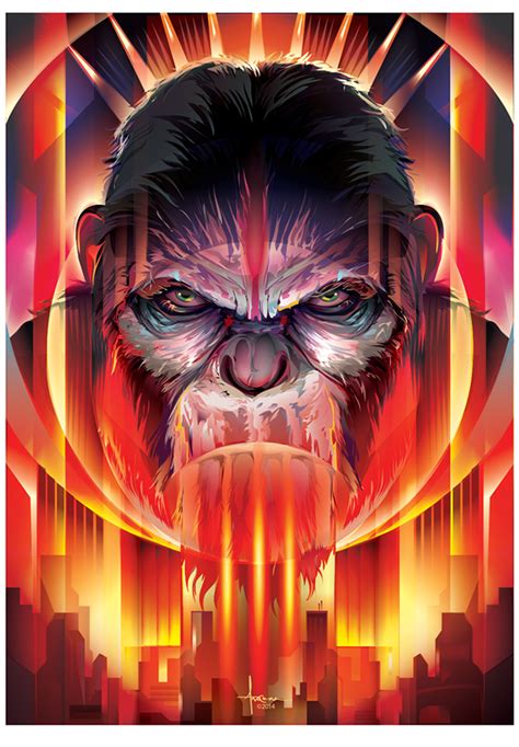 Dawn Of The Planet Of The Apes Vector Tribute By Orlando Arocena