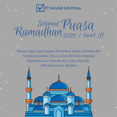 Selamat Menunaikan Ibadah Puasa Bulan Ramadhan 1441 H Pt Verotek