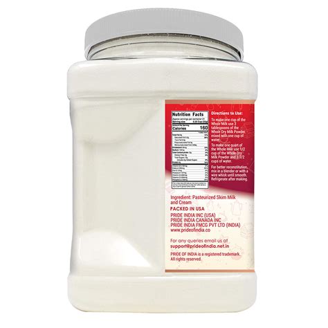 Milkylicious Whole Dry Milk Powder 15lbs 24 Oz Jar
