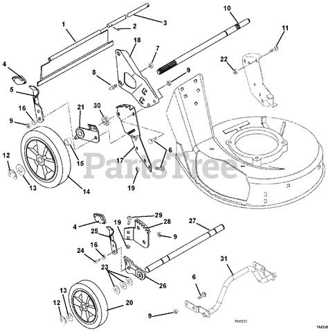 Ariens 911533 Lm 21 S Ariens 21 Self Propelled Walk Behind Mower