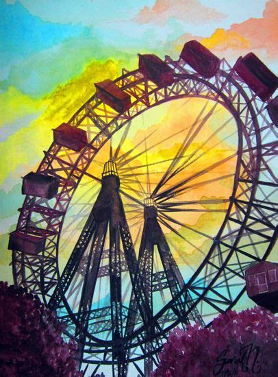 Ferris Wheel Watercolor At Getdrawings Free Download
