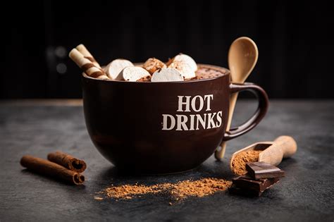 Photo Marshmallow Cocoa Solids Hot Chocolate Drink Mug Food