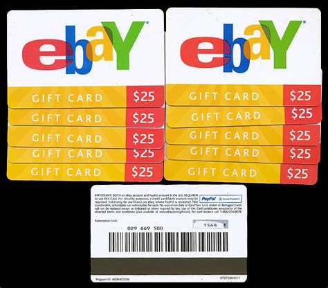 EBay PayPal Used Collectible 25 Gift Card Lot Of 10 NO VALUE Free
