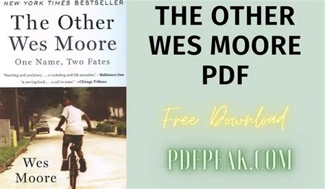The Other Wes Moore Pdf A Story Of Two Lives Free 2023 Pdfpeakcom