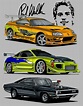 Cars From Fast And Furious Drawing by Vladyslav Shapovalenko - Fine Art ...
