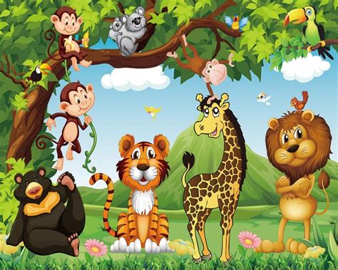 11 Gambar Kartun Hewan Di Hutan Kumpulan Gambar Kartun Images And