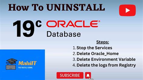 How To Uninstall Oracle 19c Database On Windows 11 Windows 10 By