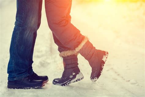 Couples In Love Outdoors In Winter Stock Image Image Of Outdoor