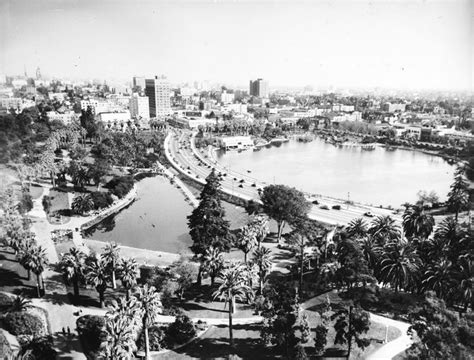 View Of Macarthur Park Looking East 1930s Los Angeles History Los