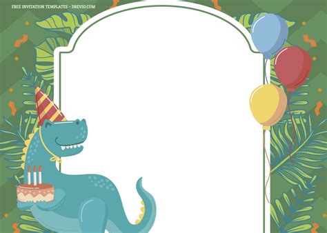 7 Wild And Roaring Dinosaur Birthday Invitation Templates Download