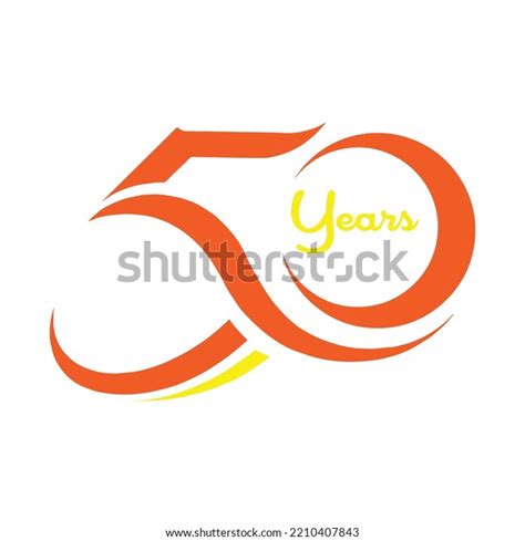 Golden Jubilee 50 Year Logo Design Stock Vector Royalty Free