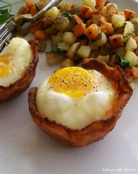 Bacon And Egg Toast Cups With Two Potato Hash Browns