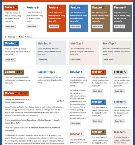 Common examples of simple modules include events, news and job postings. Module Class Suffixes and Module Positions - JoomlArt