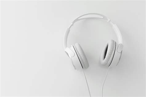 Premium Photo White Headphones