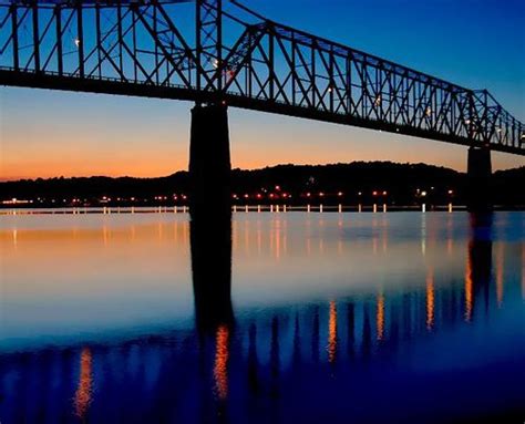 Ohio River Bridge Sunset Ohio River Bridge River