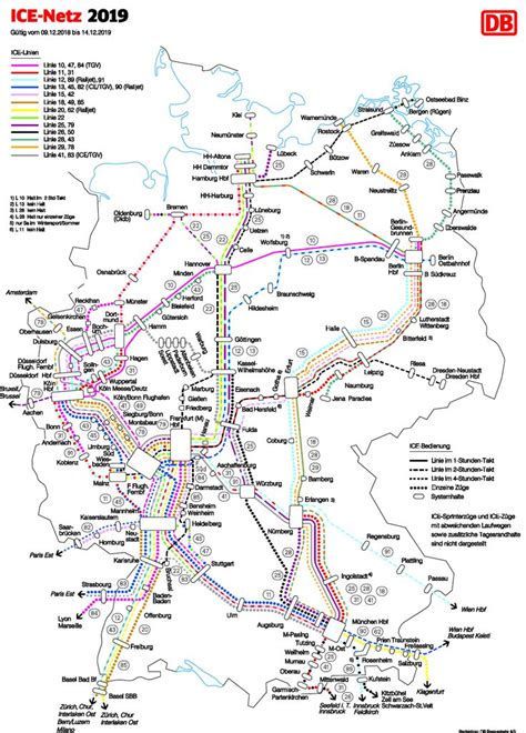 German Rail Map Sprinter Train Travel