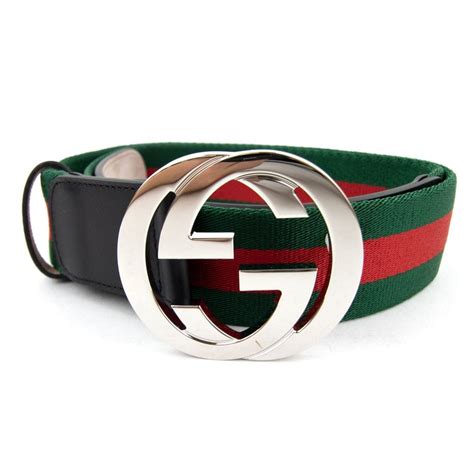 Gucci Green Red Web Double G Belt Ph