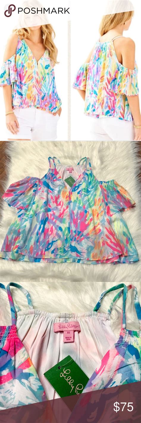 Lilly Pulitzer Bellamie Top Sparkling Sands Xs In 2023 Clothes Design
