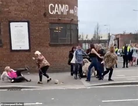 Shocking Moment Women Fight On The Street Outside Liverpool Nightclub In Mother S Day Brawl
