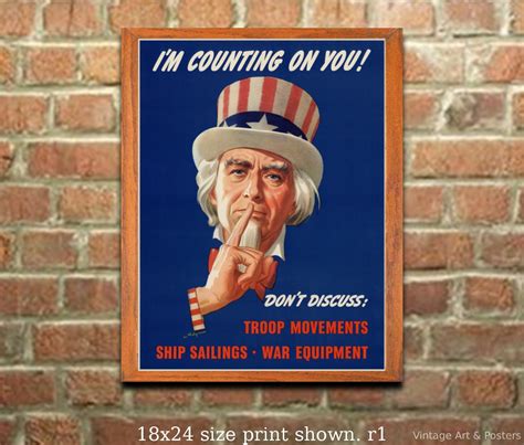 World War Ii U S Propaganda Poster Uncle Sam I M Counting Etsy