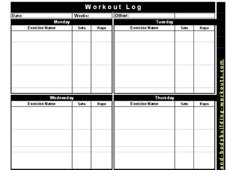 Manage your business and organize your life with the 52 best free excel templates. Best Free Printable Workout Logs | Silicone Wedding Band | Workout log, Silicone wedding band ...