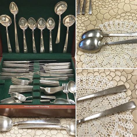 1939 Old Lace By Towle Silversmiths Sterling Silver Flatware Set 6