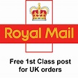 Free Royal Mail 1st Class postage for UK customers - and packaging update