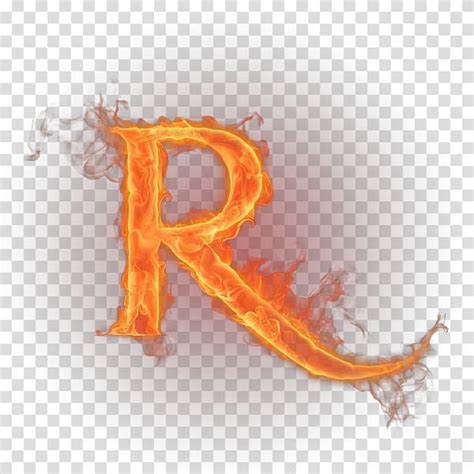 R with flames , Letter Flame English alphabet Fire, Flame letter
