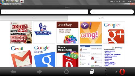 It belongs to the category 'social & communication' , and has been created by opera. opera mini for PC - rivai-namikaze