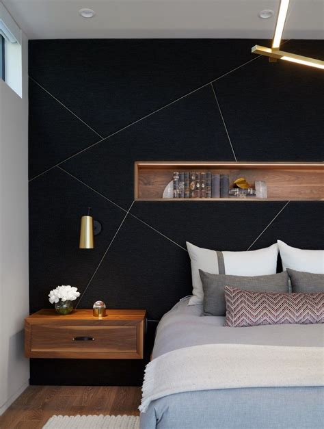 14 Modern Black Accent Wall Bedroom