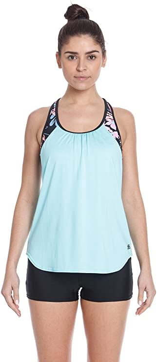 Womens Tankini Swimsuits Racerback Top And Shorts Set Wf Shopping