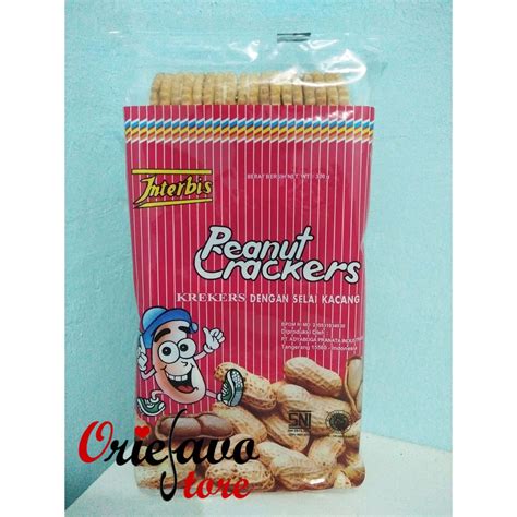 Jual Biskuit Kacang Interbis Peanut Crakers 300 Gram 1 Pcs Shopee